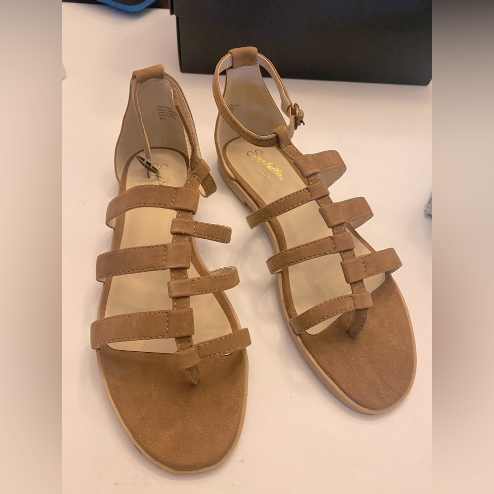 Seychelles tan suede sandals Size 8.5